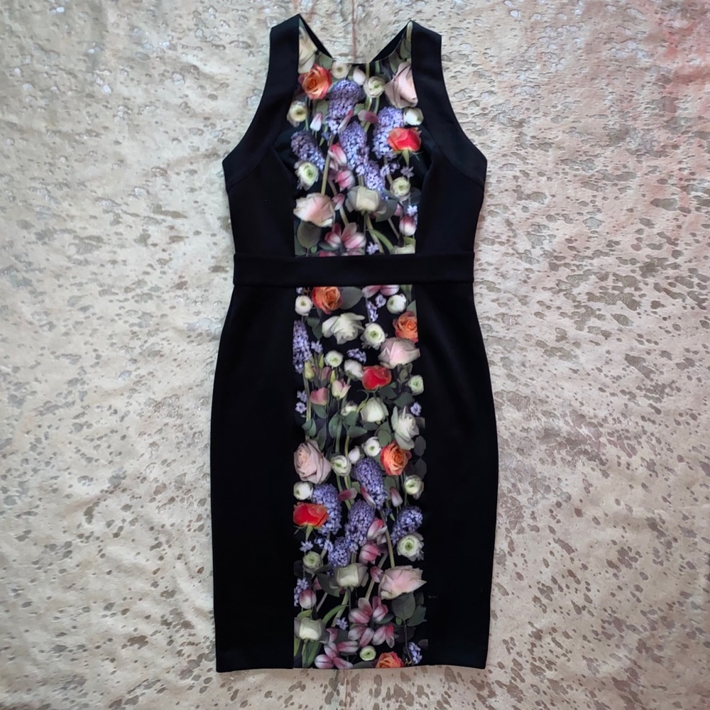 Ted Baker Floral Print Body Con Dress